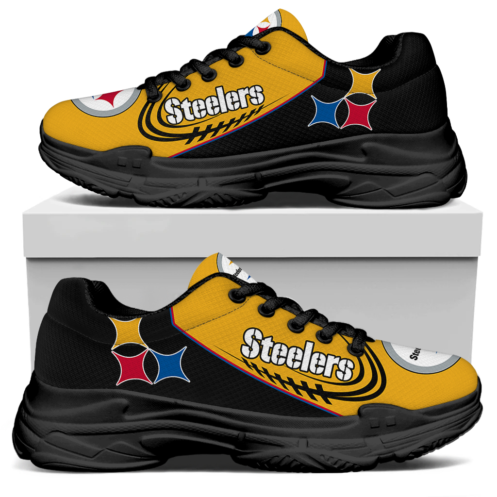 Women's Pittsburgh Steelers Edition Chunky Sneakers With Line 001